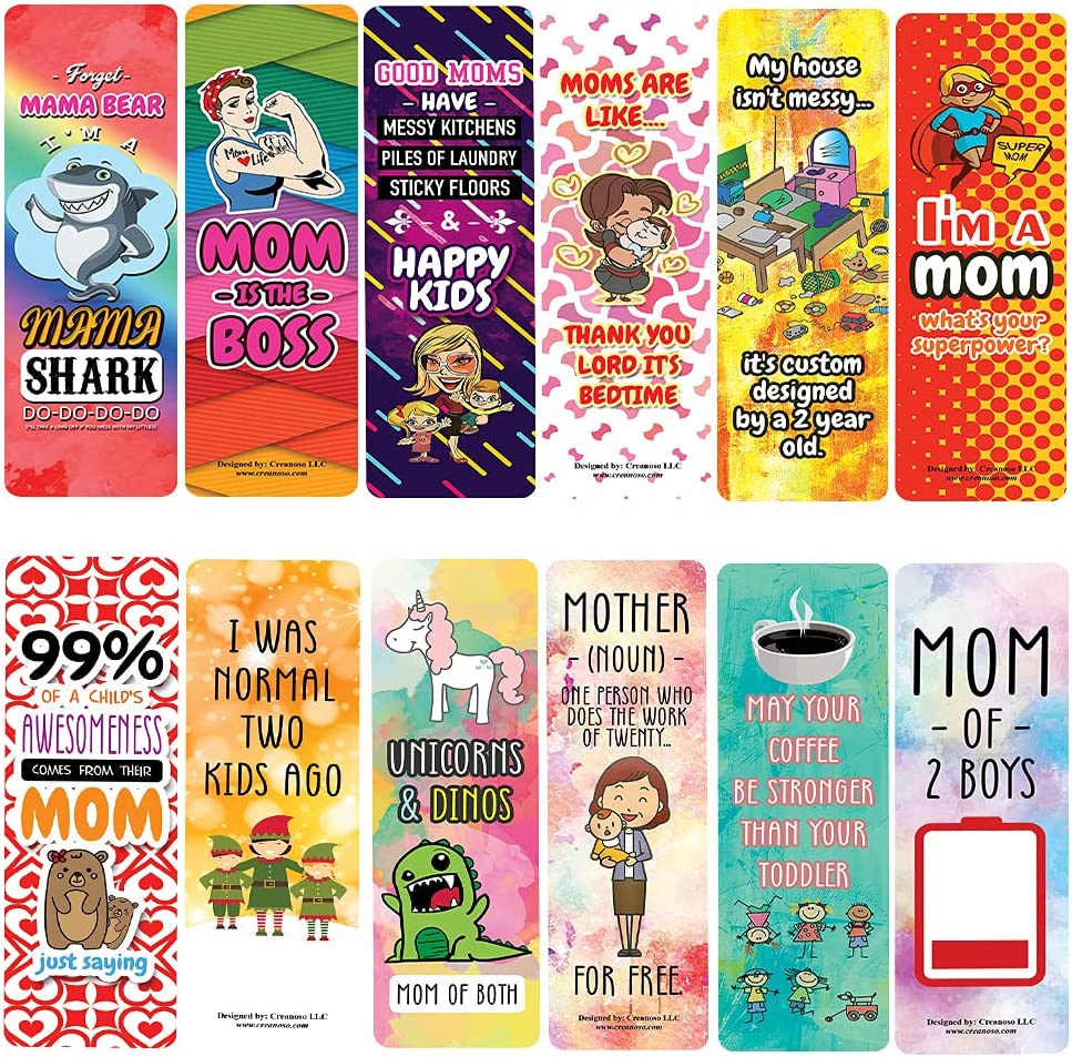 Funny Mom Quotes Collections bookmarks (10-Sets X 6 Cards)