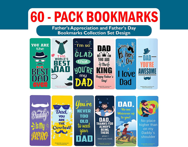 Father's Appreciation and Father's Day Bookmarks (10-Sets X 6 Cards)