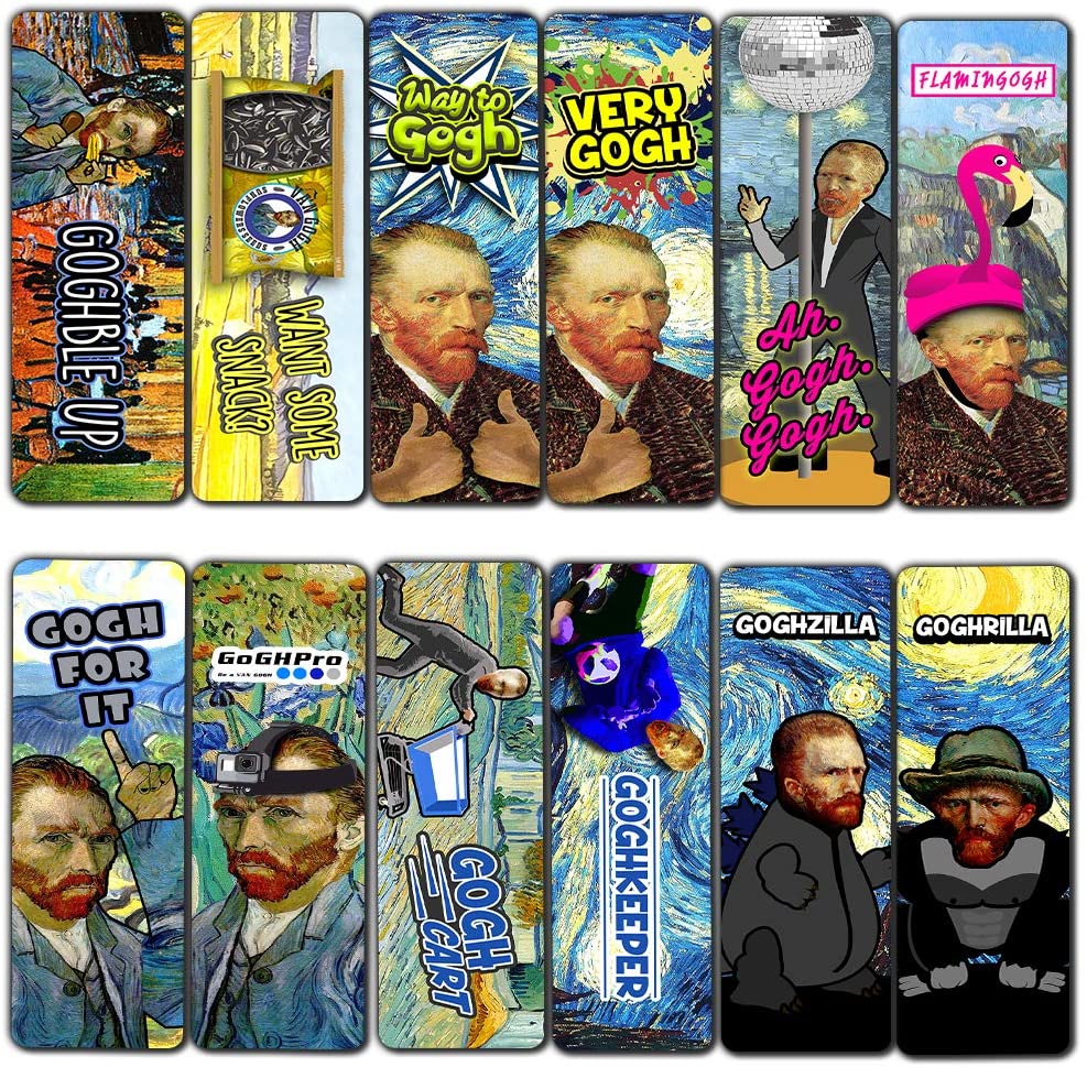 Creanoso Obsessed with Van Gogh Bookmarks Series 3 (60-Pack) ÃƒÂ¢Ã¢â€šÂ¬Ã¢â‚¬Å“ Six Assorted Quality Bookmarks Bulk Set ÃƒÂ¢Ã¢â€šÂ¬Ã¢â‚¬Å“ Premium Gift for Bibliophiles ÃƒÂ¢Ã¢â€šÂ¬Ã¢â‚¬Å“ Awesome Bookmarks Giveaways ÃƒÂ¢Ã¢â€šÂ¬Ã¢â‚¬Å“ Stocking Stuffers Gi