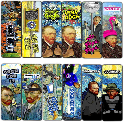 Creanoso Obsessed with Van Gogh Bookmarks Series 3 (60-Pack) ÃƒÂ¢Ã¢â€šÂ¬Ã¢â‚¬Å“ Six Assorted Quality Bookmarks Bulk Set ÃƒÂ¢Ã¢â€šÂ¬Ã¢â‚¬Å“ Premium Gift for Bibliophiles ÃƒÂ¢Ã¢â€šÂ¬Ã¢â‚¬Å“ Awesome Bookmarks Giveaways ÃƒÂ¢Ã¢â€šÂ¬Ã¢â‚¬Å“ Stocking Stuffers Gi