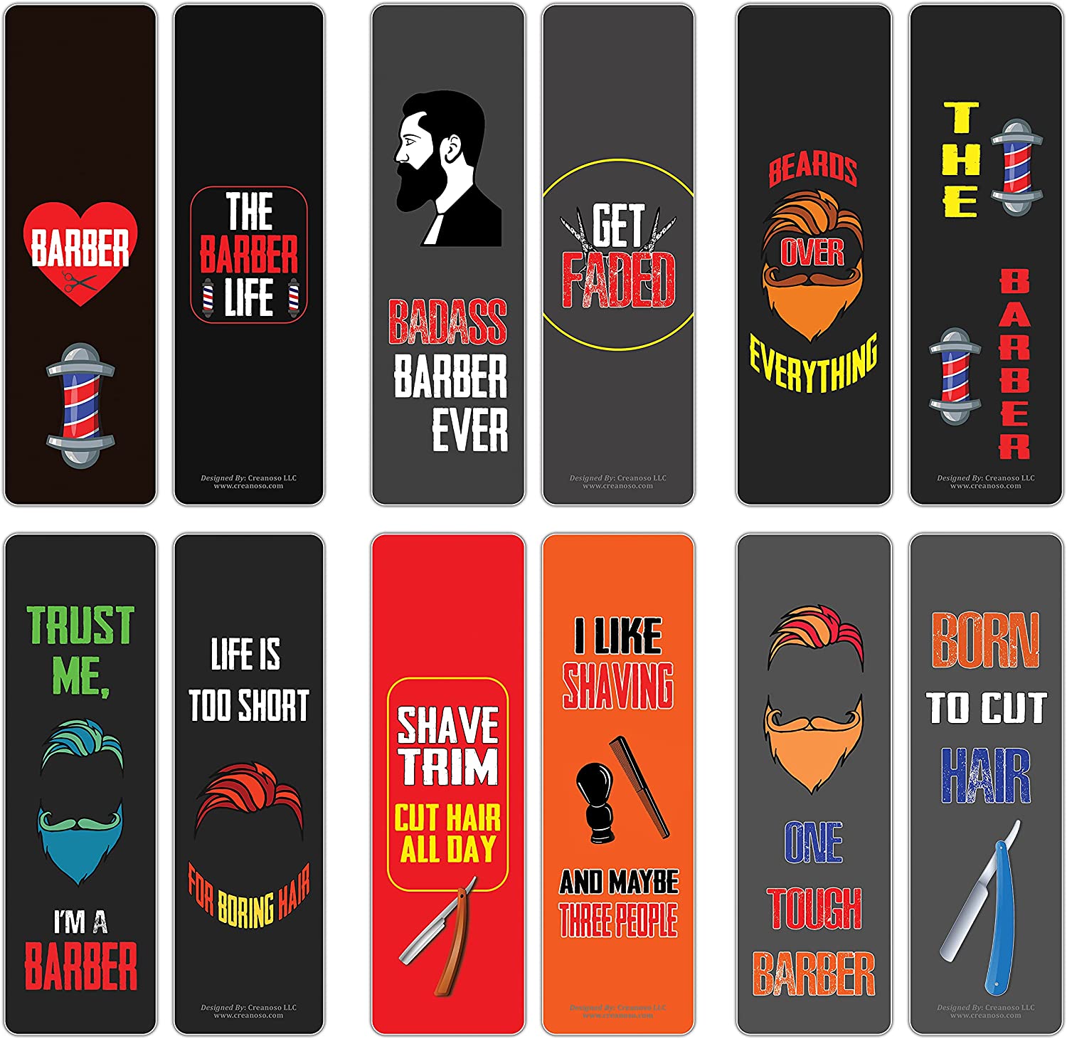 I am a Barber Bookmarks (5-Sets X 6 Cards)