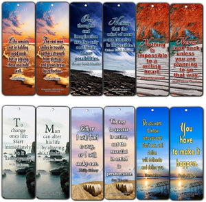 Creanoso Inspirational and Motivational Sayings Book Reading Bookmarks (30-Pack) Ã¢â‚¬â€œ Essential Inspiring Reading Collection Pack for Men, Women, Adults, Book Lovers, Bookworms