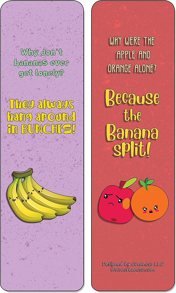 Creanoso Banana Jokes Bookmarks (60-Pack) - Perfect Gift Idea for Birt