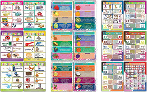 Creanoso Children Pre-School Elementary Educational Learning Posters (18-Pack with 36 Subjects)