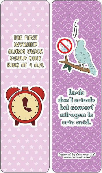 Creanoso Funny Facts Bookmarks - Series 2 - Stocking Stuffers Premium Quality Gift Ideas - DIY Kit