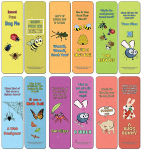 Creanoso Insect Puns Silly Hilarious Bookmarks Cards (30-Pack) - Assorted Designs for Children - Classroom Reward Incentives for Students - Stocking Stuffers Party Favors & Giveaways for Teens