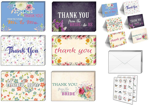 Creanoso Baby Shower Greeting Cardsâ€“ Thank You with Envelopes (30-Pack) â€“ Cool Bridal Shower Invitations â€“ Great wall decor - Unique Party Favor Bag Gift Token Ideas Brides, Bride-to-be, Wife â€“ DIY