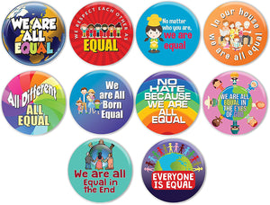 We're All Equal Pinback Buttons (10 Pack)