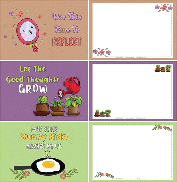 Positivity Pun Postcards (5 Set X 12 Designs)