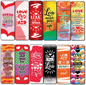 Creanoso Love Bookmarks (30-Pack) - Love Quotes Reading for Bookworms and Bibliophiles - Stocking Stuffers Gift Ideas for Boys and Girls
