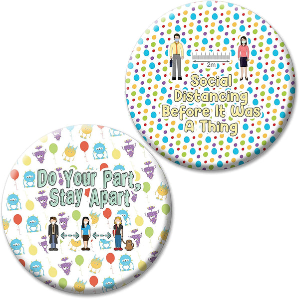 Funny Social Distancing Pinbuttons