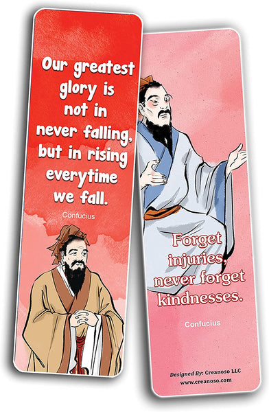 Confucius Quotes Bookmarks - (10 Sets x 6 Cards)