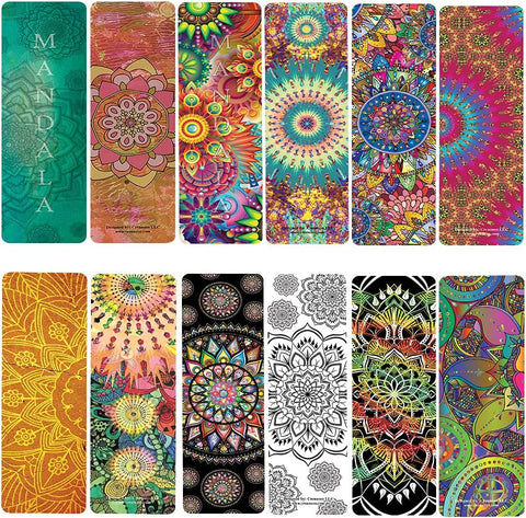 Mandala Design Bookmarks (10-Sets X 6 Cards)