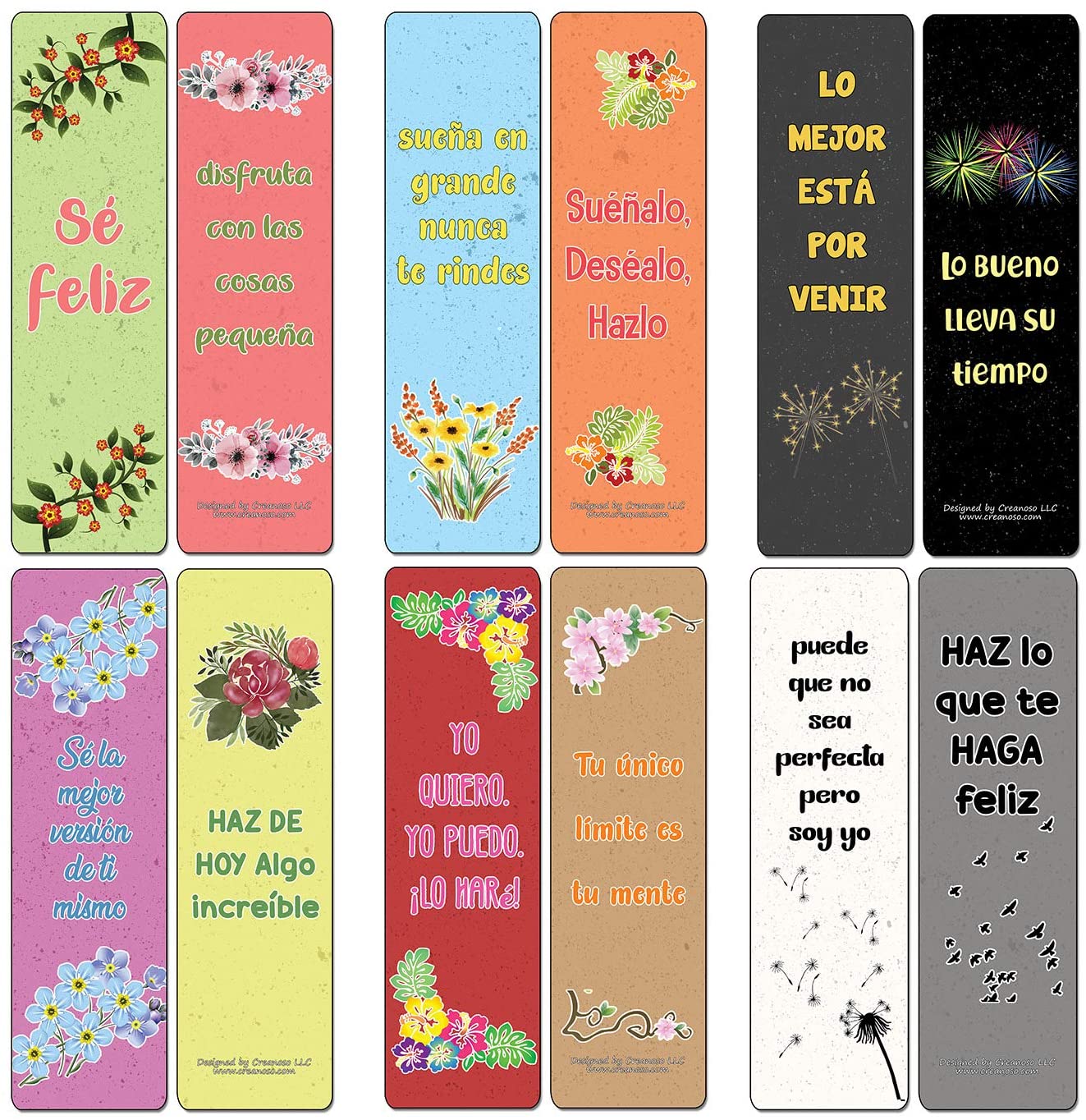 Creanoso Funny Spanish Jokes Bookmarks (30-Pack) - Classroom Reward Incentives for Students and Children - Stocking Stuffers Party Favors & Giveaways for Teens & Adults