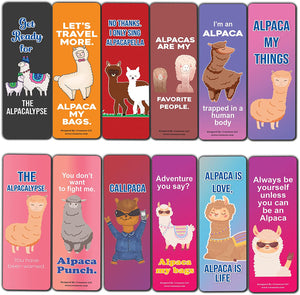 Alpaca Funny Bookmarks (10-Sets X 6 Cards)