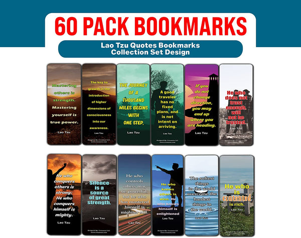 Lao Tzu Qoutes Bookmarks (10Sets x 6 Cards)
