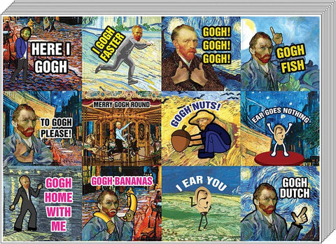 Funny Stickers - Obsessed with Van Gogh Stickers Series 6(20-Sheet)