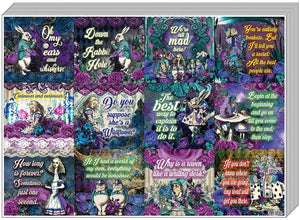 Creanoso Alice in Wonderland Stickers Series 2 (10-Sheet) â€“ Total 120 pcs (10 X 12pcs) Individual Small Size 2.1 x 2. Inches , Waterproof, Unique Personalized Themes Designs, Any Flat Surface DIY Decoration Art Decal for Boys & Girls, Children, Teens