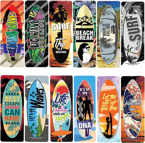 Surfing Board Bookmarks (5-Sets X 6 Cards)
