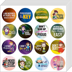 Creanoso I can persevere Quotes Stickers (5 Sets X 16 Designs) â€“ Sticker Card Giveaways for Kids â€“ Awesome Stocking Stuffers Gifts for Boys & Girls â€“ Classroom Home Rewards Enticements
