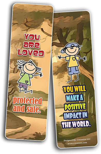 Building Confidence in Kids Bookmarks (12-Pack) Premium Quality Gift Ideas for All Occasions - Stocking Stuffers Party Favor & Giveaways