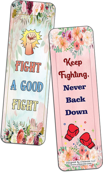 Keep Fighting Sayings Bookmarks (10-Sets X 6 Cards)