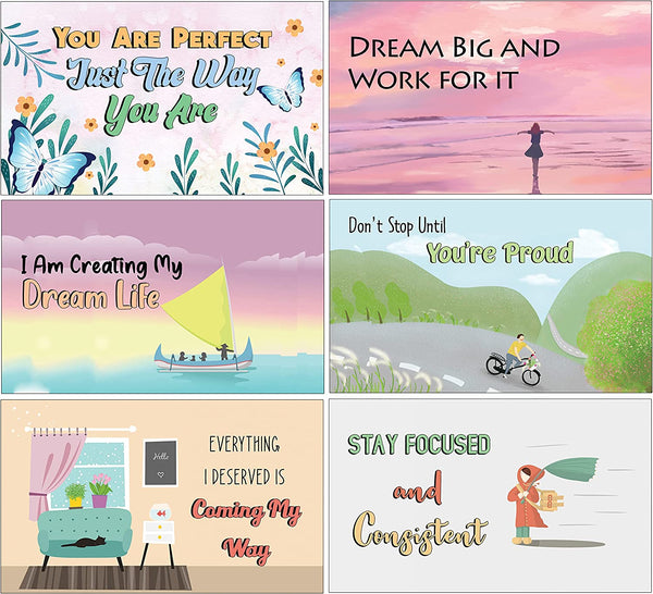 Creanoso My Vision Message Writable Message Card Lunch Box Notes for Kids (30 cards x 1 set) - Fun and Inspiring Lunch Box Flashcards