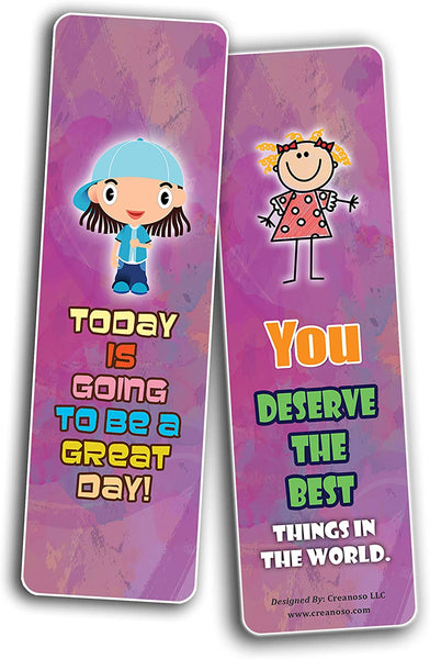 Building Confidence in Kids Bookmarks (12-Pack) Premium Quality Gift Ideas for All Occasions - Stocking Stuffers Party Favor & Giveaways