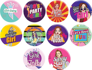 90's Girls Pinback Buttons