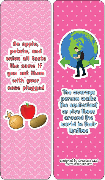 Creanoso Funny Facts Bookmarks - Series 2 - Stocking Stuffers Premium Quality Gift Ideas - DIY Kit