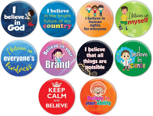 I Believe Pinback Buttons (10 Pack)