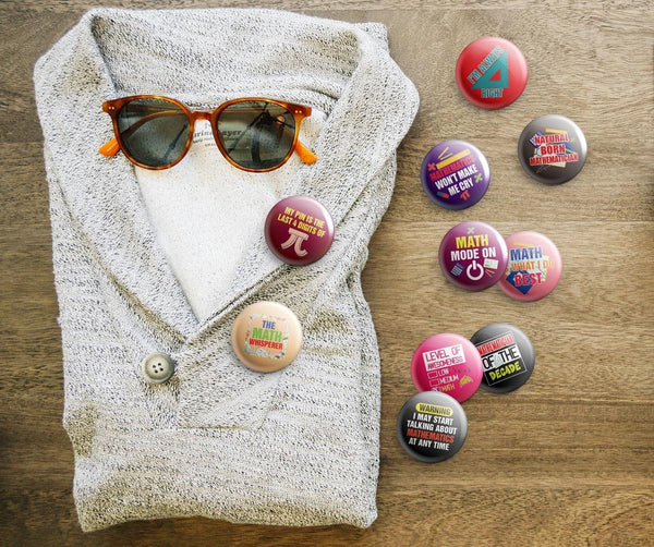 Creanoso I am a Mathematician Pinback Buttons (1 Set x 10 Buttons) - Stocking Stuffers Premium Quality Gift Ideas for Children, Teens, & Adults - Corporate Giveaways & Party Favors