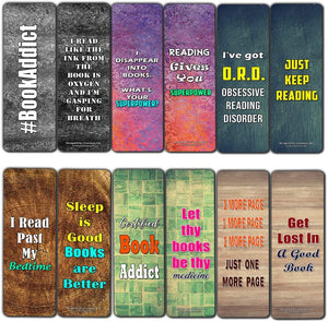 Creanoso Addicted Readers Bookmarks (60-Pack) ÃƒÂ¢Ã¢â€šÂ¬Ã¢â‚¬Å“ Inspiring Inspirational Bookmarker Cards Set - Premium Stocking Stuffers Gifts for Bookworms, Book Lovers, Bibliophiles ÃƒÂ¢Ã¢â€šÂ¬Ã¢â‚¬Å“ Great Stocking Stuffers Gifts