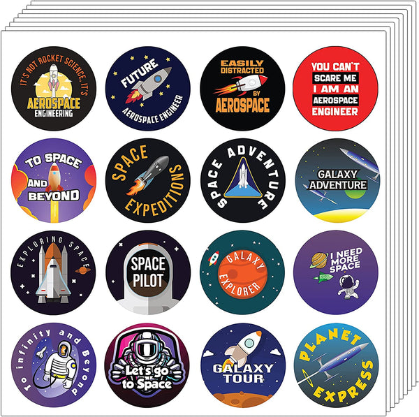 Creanoso Aerospace Stickers (20 Sets X 16 Designs) â€“ Sticker Card for Kids â€“ Awesome Stocking Stuffers Gifts for Boys & Girls â€“ Classroom Home Rewards Enticements