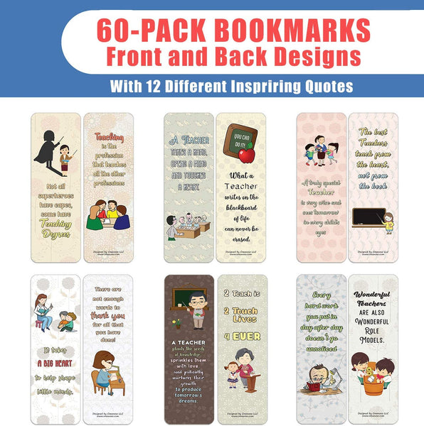 Teacher Appreciation Bookmarks (60-Packs)