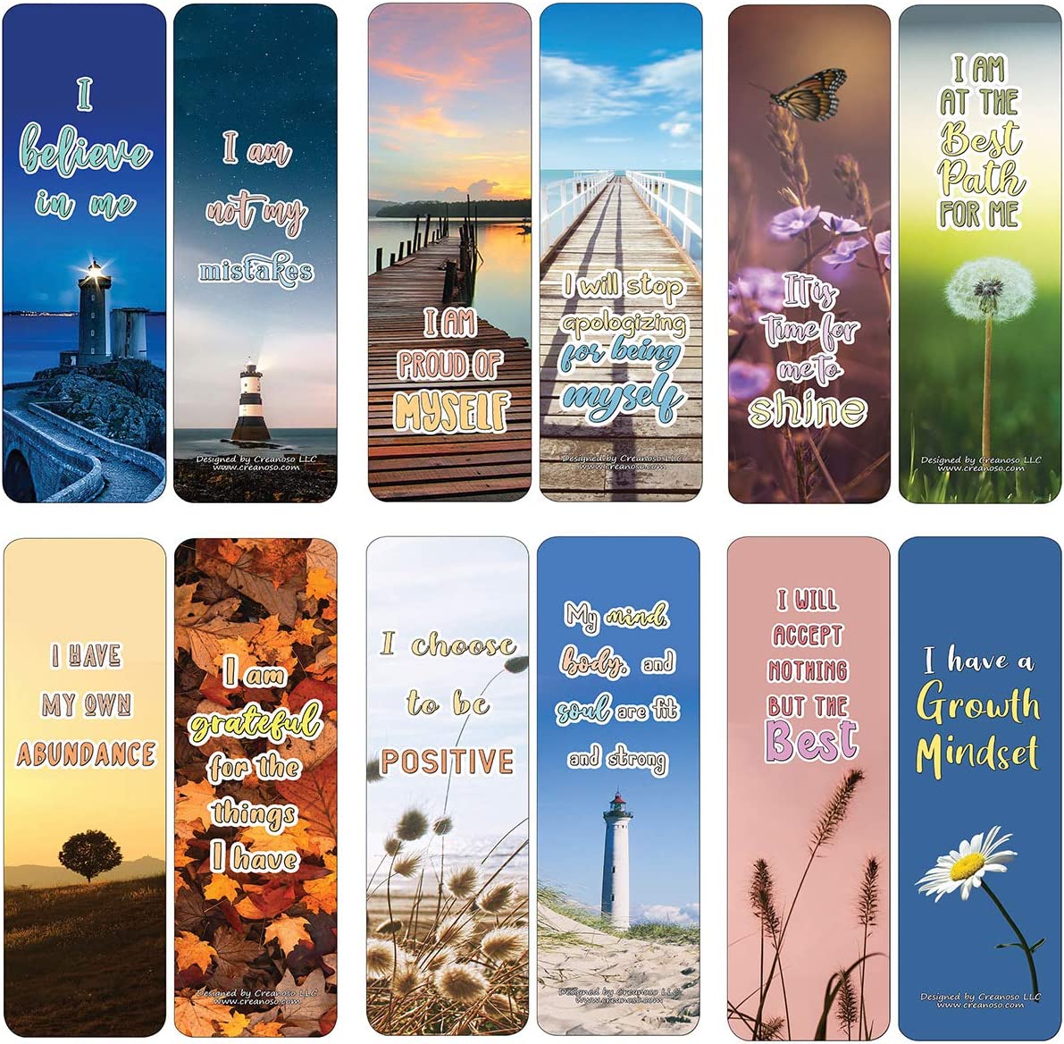 Creanoso Positive Affirmations Cards Series 5 (30-Pack) - Classroom Reward Incentives for Students and Children - Stocking Stuffers Party Favors & Giveaways for Teens & Adults