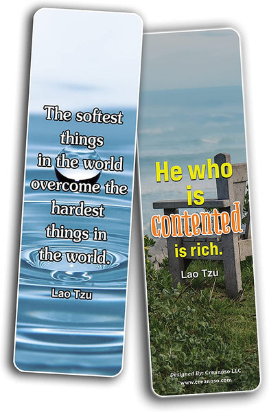 Lao Tzu Qoutes Bookmarks (2 Sets x 6 Cards)