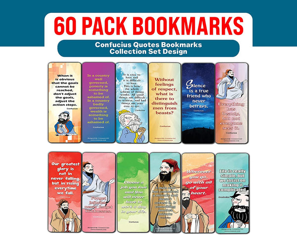 Confucius Quotes Bookmarks - (10 Sets x 6 Cards)