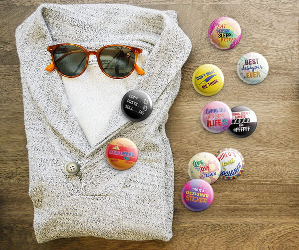 I am a Designer Pinback Buttons (1-Set X 10 Buttons)