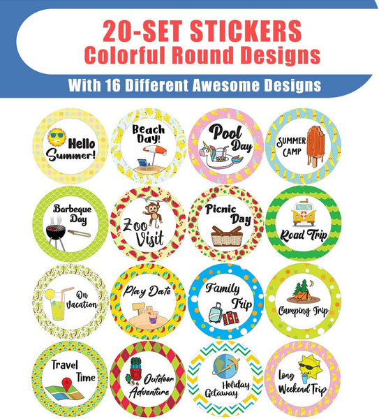 Vacation Planner Stickers (20-Sheet)