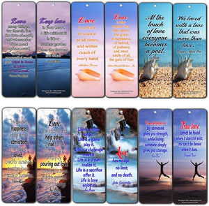Creanoso Love Quotes Bookmarks (30-Pack)