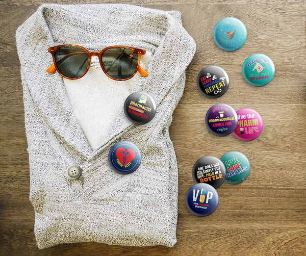 I am a Pharmacist Pinback Buttons (1-Set X 10 Buttons)