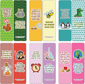 Creanoso Funny Facts Bookmarks - Series 2 (30-Pack) - Classroom Reward Incentives for Students and Children - Stocking Stuffers Party Favors & Giveaways for Teens & Adults