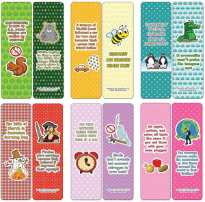 Creanoso Funny Facts Bookmarks - Series 2 (60-Pack) - Premium Quality Gift Ideas for Children, Teens, & Adults for All Occasions - Stocking Stuffers Party Favor & Giveaways
