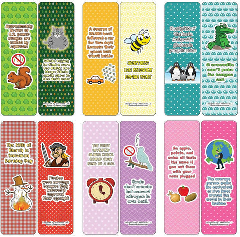 Creanoso Funny Facts Bookmarks - Series 2 - Stocking Stuffers Premium Quality Gift Ideas - DIY Kit