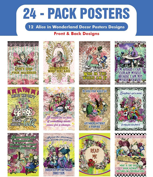 Alice in Wonderland Decor Posters (24 - Pack)