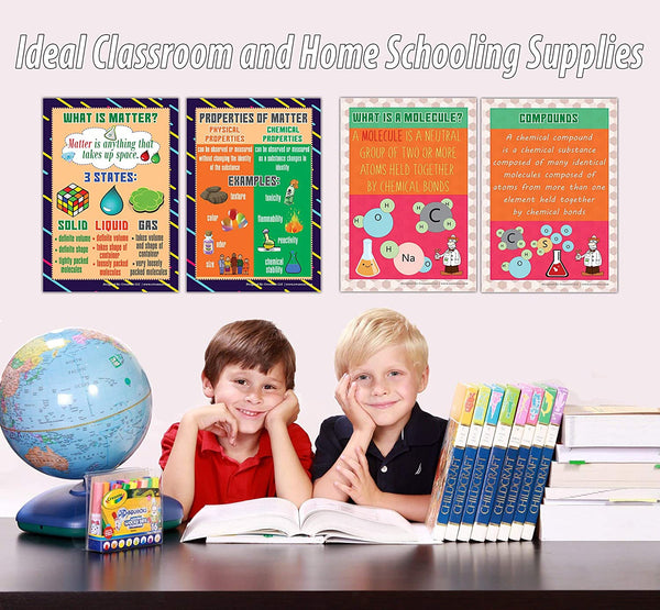 Intermediate Level Science Educational Learning Posters (24-Pack)