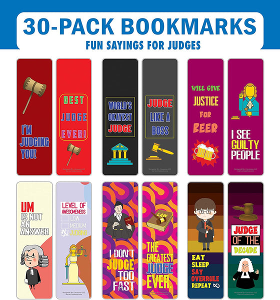 Creanoso I am a Judge Bookmarks (5-Sets X 6 Cards) â€“ Daily Inspirational Card Set â€“ Interesting Book Page Clippers â€“ Great Gifts for Adults and Teens