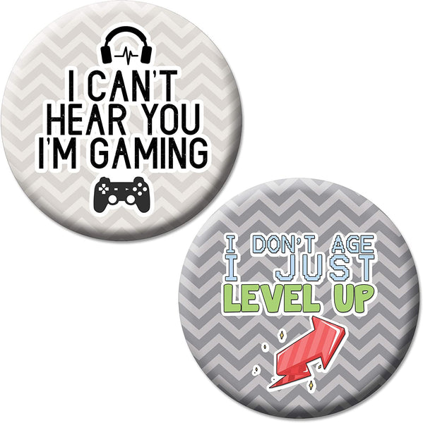Creanoso Funny Pinback Buttons - Gamer (10-Pack) - Stocking Stuffers Premium Quality Gift Ideas for Children, Teens, & Adults - Corporate Giveaways & Party Favors