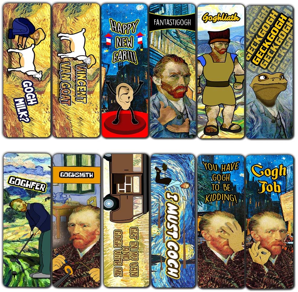 Creanoso Obsessed with Van Gogh Bookmarks Series 4 (60-Pack) ÃƒÂ¢Ã¢â€šÂ¬Ã¢â‚¬Å“ Unique Page Clips- Stocking Stuffers Gift for Painters, Artists, Bookworm ÃƒÂ¢Ã¢â€šÂ¬Ã¢â‚¬Å“ Book Reading Supplies ÃƒÂ¢Ã¢â€šÂ¬Ã¢â‚¬Å“ Employee Incentives Rewards